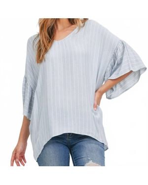 Mittoshop Striped Tie Back Top - Gray