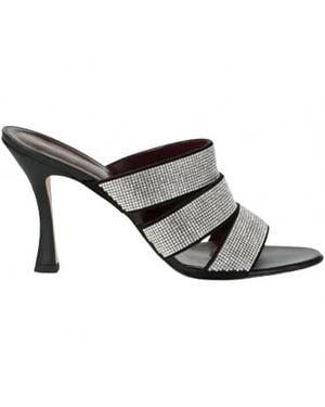 STAUD Rhinestone Heels - Black