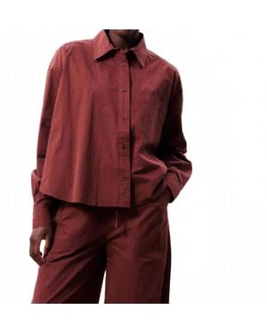 FRNCH Lilo Button Down Shirt - Red