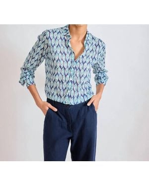 Hartford Corazon Woven Cotton Shirt - Blue