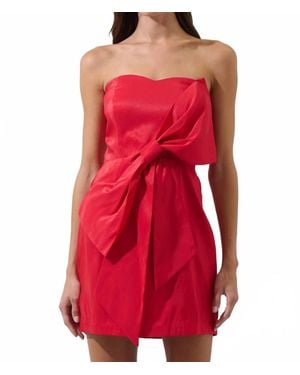 Sugarlips Strapless Bow Mini Dress - Red