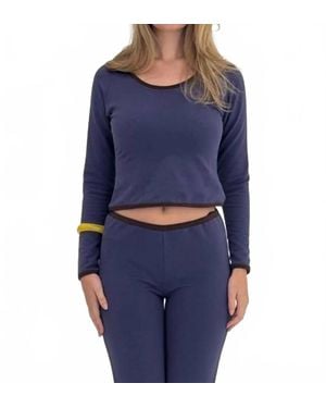 Find Me Now Binded French Terry Polo Shirt - Blue