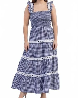 Blue B Midnight Picnic Smocked Maxi Dress - Blue