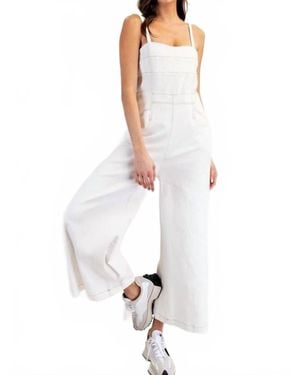 Eesome Laynie Denim Jumpsuit - White