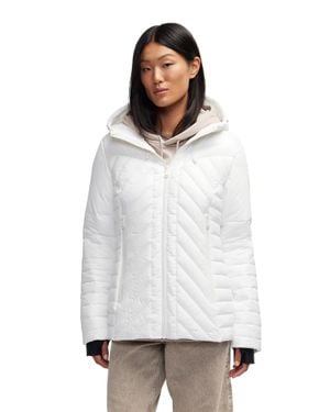 Pajar Esmay Lightweight Mixed Media Quilted Packable Puffer - White