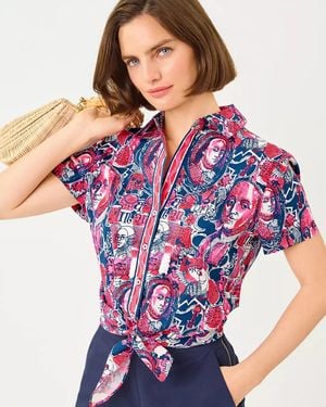 Lilly Pulitzer Blakey Button Down Tie Shirt - Blue