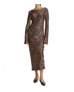 Nation Ltd Assaka Midi Dress - Brown
