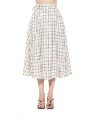 Alexia Admor Eline Tweed Skirt - White