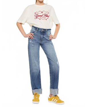 Kancan Youth High Rise Straight Jeans - Blue