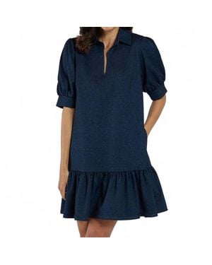 Jude Connally Tierney Short Sleeve Denim Dress - Blue