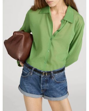 FRAME Collared Cardigan - Green