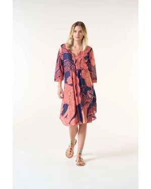 One Season Portofino Middy Poppy Dress - Red