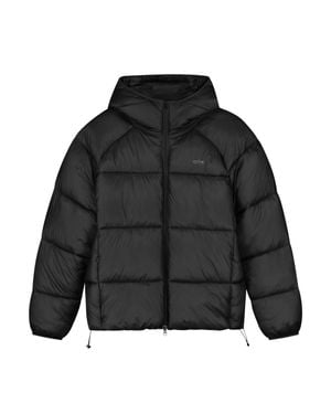 Arte' Ripstop Transparent Quilted Ripstop Puffer Jacket - Black