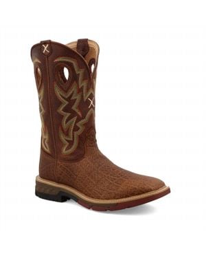 Twisted X 12" Western Work Boot - Brown