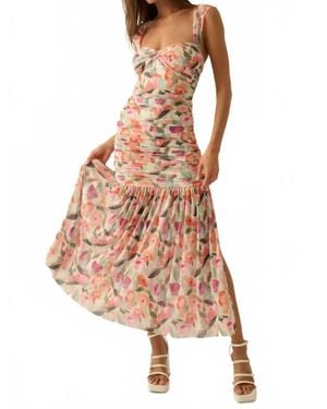 Promesa Franny The Floral Mesh Maxi Dress - Pink