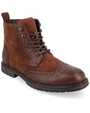 Vance Co. Virgil Wingtip Ankle Boot - Brown