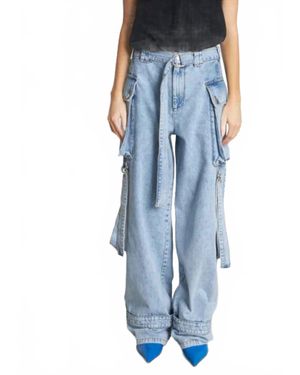 Stella Nova Margot Denim Cargo Jeans - Blue