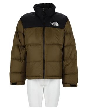 The North Face Two-Tone High Collar Puffer Jacket - Green
