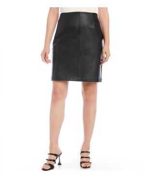 Karen Kane Vegan Mini Skirt - Black