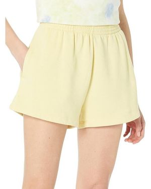 Levi's Marty Sweat Shorts Cotton Blend Elastic Waist Jdm938 - Yellow