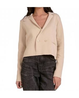 Elan Sweater Jacket With Lapel - Black