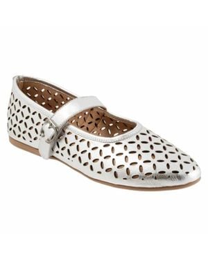 BUENO Kehlani Mary Jane Ballet Flats - Metallic