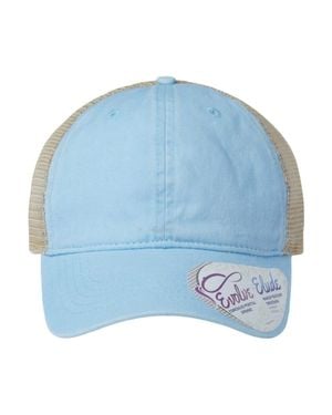 Infinity Her Washed Mesh-Back Cap - Blue
