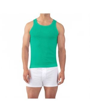 Ron Dorff Ribbed Tank Top - Green