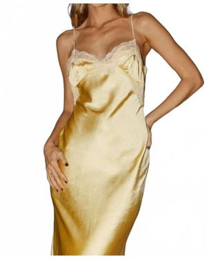 RESA Celine Slip Maxi Dress - Yellow