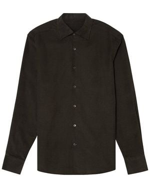 Robert Talbott Morgan Pinwale Corduroy Shirt - Black