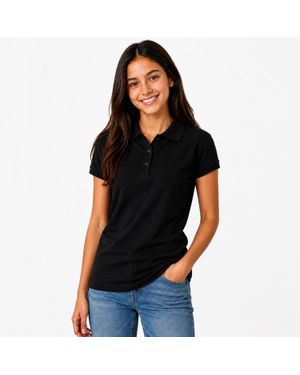 Galaxy By Harvic Junior's Short Sleeve School Uniform Pique Polo Shirt - Black