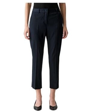 BOSS High-Waisted Pants With Tapered Legs And Side Pockets - Black
