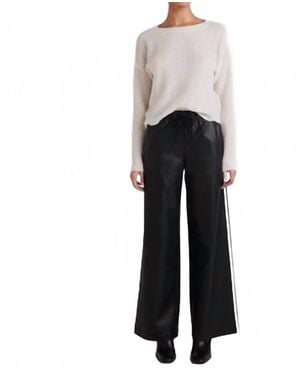 Bella Dahl Faux Leather Side Stripe Pant - Gray