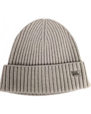 PXG Cashmere Beanie With Chrome Logo - Gray