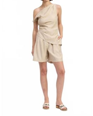En Saison Selma Pleated Short - Natural
