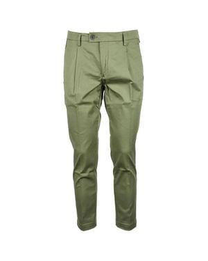 BRO-SHIP Utility-Inspired Cargo Pants With Zip And Button Closure - Green