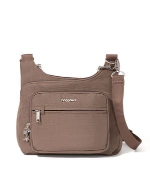 Baggallini Securtex Anti-Theft Crossover Crossbody - Gray