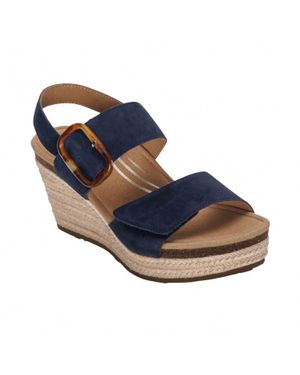 Aetrex Ashley Arch Support Wedge Sandals - Blue