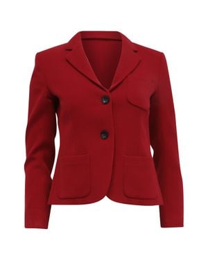 Theory Single-Breasted Blazer With Pockets - Red