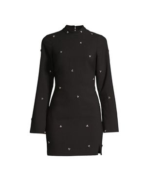 Likely Phillips Solid Embellished Mini Cocktail Dress - Black