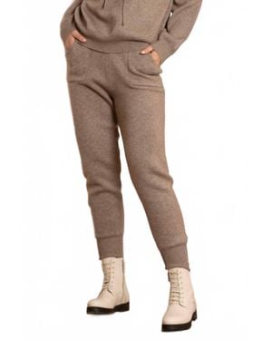Jessie Liu Jayla Wool Blended Knit Jogger - Natural