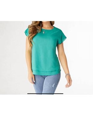 Coco + Carmen Camellia Cap Sleeve Top With Layered Bottom - Blue