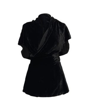 Rick Owens Wrap Blouse - Black