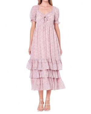 2.7 August Apparel Sweetheart Maxi Dress - Pink