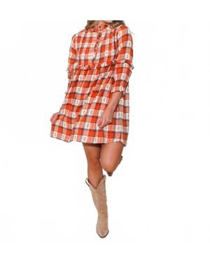 Ivy Jane Go Easy Plaid Dress - Red