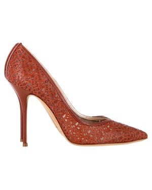 Casadei Pointed Lasercut Pumps - Brown