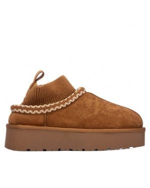Xti Comfort Suede Slippers - Brown