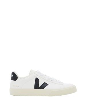 Veja Campo Leather Rubber Sole Sneakers - White