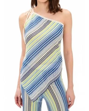 Line & Dot Kit Striped Knit Top - Blue