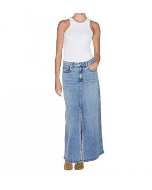 Le Jean Beach House Denim Maxi Skirt - Blue